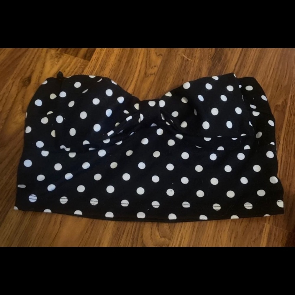 Black and White Bandeau Top